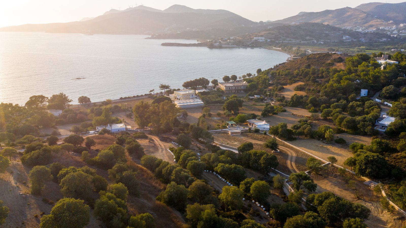 Ηλιοβασίλεμα στο Αιγαίο από το οικόπεδο στη Λέρο