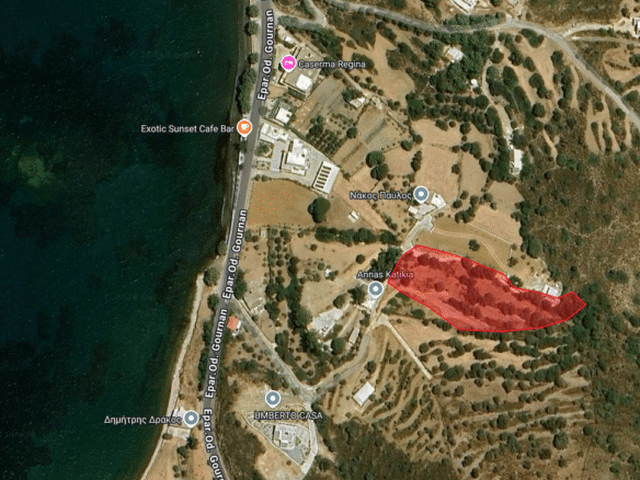 Χάρτης οικοπέδου στη Λέρο – Περιοχή Γούρνα Τσουκαλιό